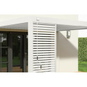 Pergola bioclimatique adossée en alu blanc 3x4m Ombrea VS