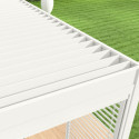 Pergola bioclimatique adossée en alu blanc 3x4m Ombrea VS