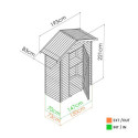 Armoire de jardin en bois massif traité autoclave 1,05m² LEO – Cerland