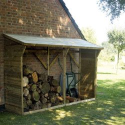 Abri bûches 3,2m² en bois traité Memphis XL - Cerland