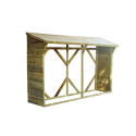 Abri bûches 3,2m² en bois traité Memphis XL - Cerland