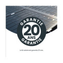 Carport simple en bois PEFC autoclave marron + toit en acier et kit solaire 15,5m² ELIO - Cerland