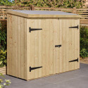Coffre abri multifonctions en bois traité - 2000L - Rowlinson