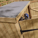 Coffre abri multifonctions en bois traité - 2000L - Rowlinson