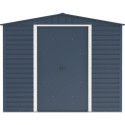 Abri de jardin en métal anthracite 4,78m² + kit fondation ALPINE - DURAMAX