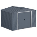 Abri de jardin en métal anthracite 7,81m² + kit fondation ALPINE - DURAMAX