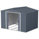 Abri de jardin en métal anthracite 7,81m² + kit fondation ALPINE - DURAMAX