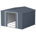 Abri de jardin en métal anthracite 9,75m² + kit fondation ALPINE - DURAMAX