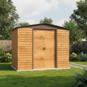Abri de jardin en métal imitation bois 4,78m² + kit fondation ALPINE - DURAMAX