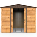 Abri de jardin en métal imitation bois 4,78m² + kit fondation ALPINE - DURAMAX