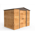 Abri de jardin en métal imitation bois 4,78m² + kit fondation ALPINE - DURAMAX