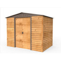 Abri de jardin en métal imitation bois 4,78m² + kit fondation ALPINE - DURAMAX