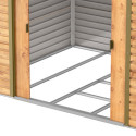 Abri de jardin en métal imitation bois 7,81m² + kit fondation ALPINE - DURAMAX