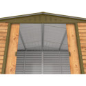 Abri de jardin en métal imitation bois 7,81m² + kit fondation ALPINE - DURAMAX