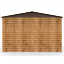 Abri de jardin en métal imitation bois 9,75m² + kit fondation ALPINE - DURAMAX