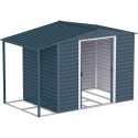 Abri de jardin en métal anthracite 4,78m² avec appentis + kit fondation ALPINE - DURAMAX