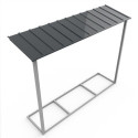 Abri de jardin en métal anthracite 7,81m² avec appentis + kit fondation ALPINE - DURAMAX