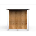 Abri de jardin en métal imitation bois 4,78m² avec appentis + kit fondation ALPINE - DURAMAX