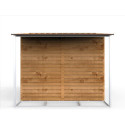 Abri de jardin en métal imitation bois 7,81m² avec appentis + kit fondation ALPINE - DURAMAX