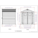 Abri de jardin en PVC 4,41m² DarkGrey StoreMax - DURAMAX