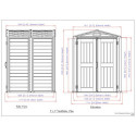 Abri de jardin en PVC 2,92m² YardMate - DURAMAX