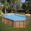 Piscine bois ovale 620x395cm SAFRAN 2 - Gré