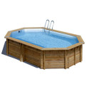 Piscine bois ovale 620x395cm SAFRAN 2 - Gré