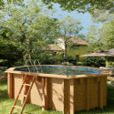 Piscine bois ovale 620x395cm SAFRAN 2 - Gré