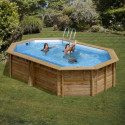 Piscine bois ovale 535x335cm CANNELLE 2 - Gré
