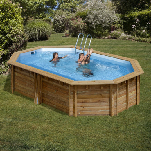 Piscine bois ovale 535x335cm CANNELLE 2 - Gré