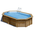 Piscine bois ovale 535x335cm CANNELLE 2 - Gré
