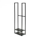 Étagère à bois de cheminée en acier noir 40x20x120cm Porthos - Westmann