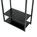 Étagère à bois de cheminée en acier noir 40x20x120cm Porthos - Westmann
