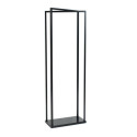 Étagère à bois de cheminée en acier noir 40x20x120cm Xavier - Westmann