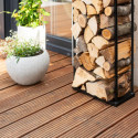 Étagère à bois de cheminée en acier noir 40x20x120cm Xavier - Westmann