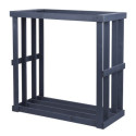 Étagère à bois de cheminée en bois anthracite 52x108x106cm Harald - Westmann