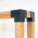 Étagère à bois de cheminée en bois brut 138x40x120cm Michel L - Westmann
