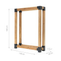 Étagère à bois de cheminée en bois brut 138x40x180cm Michel XL - Westmann