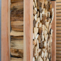 Étagère à bois de cheminée en bois brut 138x40x180cm Michel XL - Westmann
