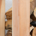 Étagère à bois de cheminée en bois brut 138x40x180cm Michel XL - Westmann