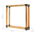 Étagère à bois de cheminée en bois brut 198x40x180cm Michel XXL - Westmann
