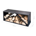 Étagère à bois de cheminée en acier noir 104x34x40cm - Westmann