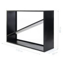 Étagère à bois de cheminée en acier noir 114,5x35x80cm - Westmann