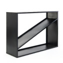 Étagère à bois de cheminée en acier noir 114,5x35x80cm - Westmann