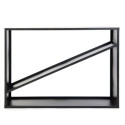 Étagère à bois de cheminée en acier noir 114,5x35x80cm - Westmann