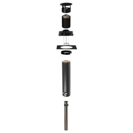 Kit de cheminée Ø119mm avec registre pour sauna extérieur – Narvi 15