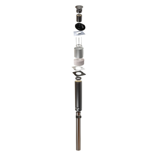 Kit de cheminée Ø119mm avec registre et isolation plafond pour sauna extérieur – Narvi 15