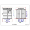 Abri de jardin en PVC 3,65m² Storemate + plancher - DURAMAX