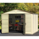 Abri de jardin en PVC 8,05m² Woodbridge + kit de fondation DURAMAX