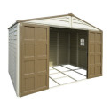 Abri de jardin en PVC 8,05m² Woodbridge + kit de fondation DURAMAX